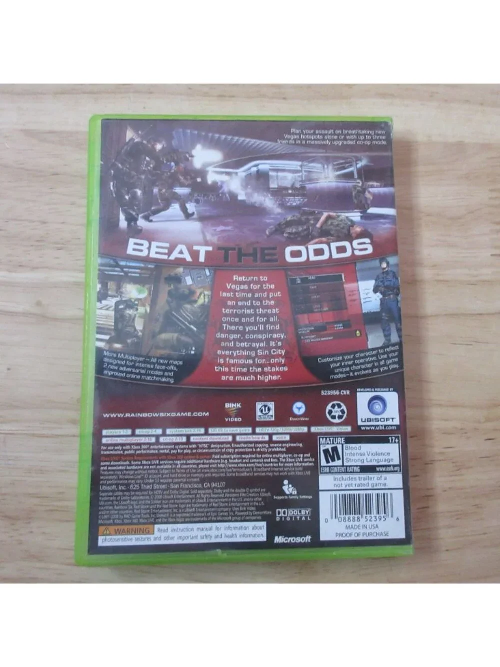 Tom Clancy's Rainbow Six Vegas - 2 Game Bundle - (Microsoft Xbox 360, 2006)